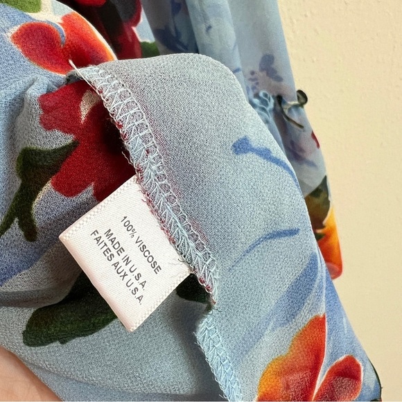 MISA Los Angeles Dress Blue Multi Floral - Picture 7 of 8